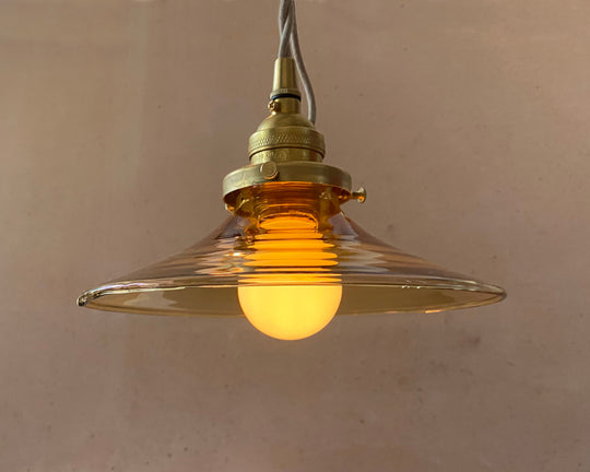 Amber Glass Cord Pendant