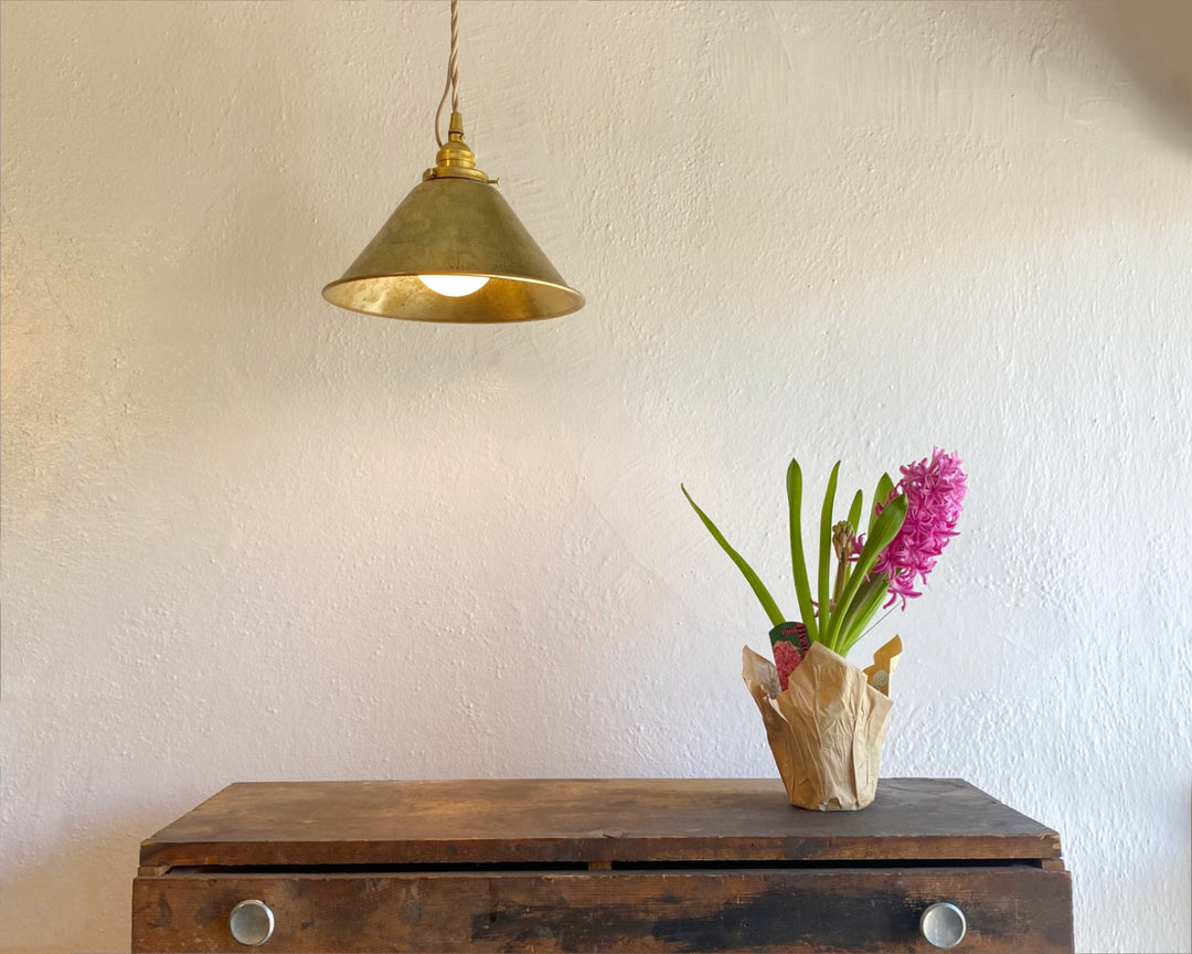 Brass Cone Cord Pendant