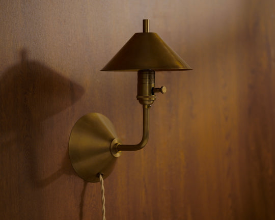 Aged Brass Bungalow Light