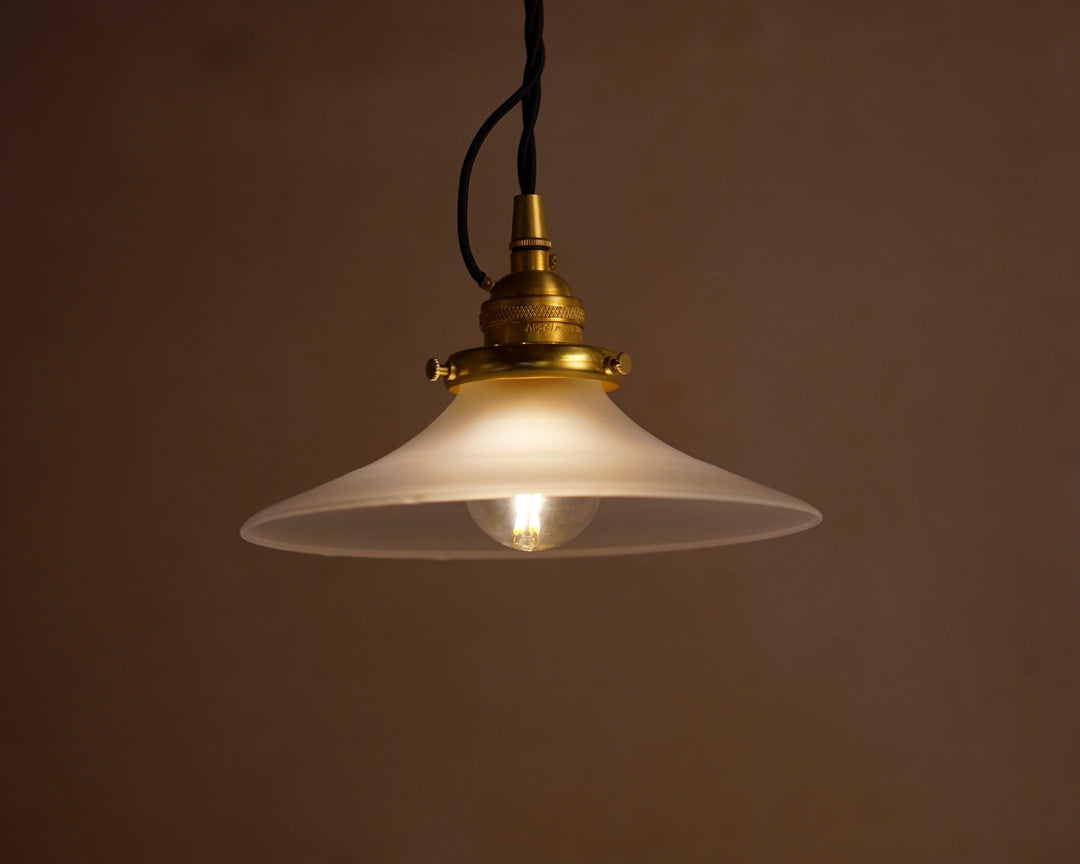 Flared Glass Cord Pendant