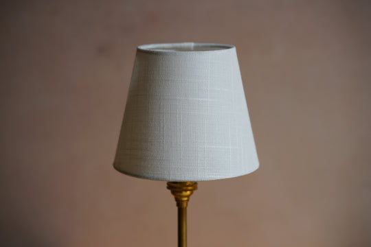 Nubby White Linen Shade