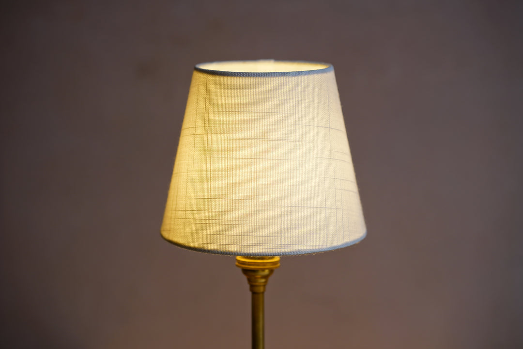 Nubby White Linen Shade