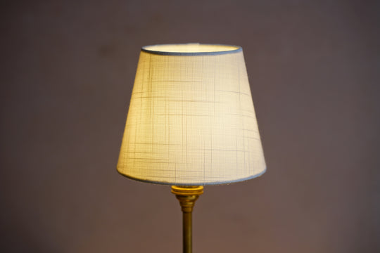 Nubby White Linen Shade
