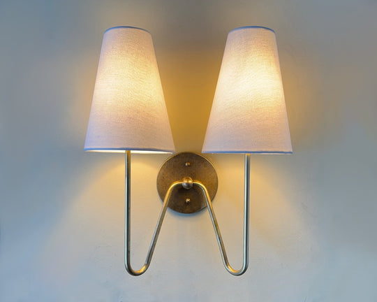 Double-Armed Scoop Sconce