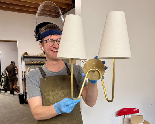 Double-Armed Scoop Sconce