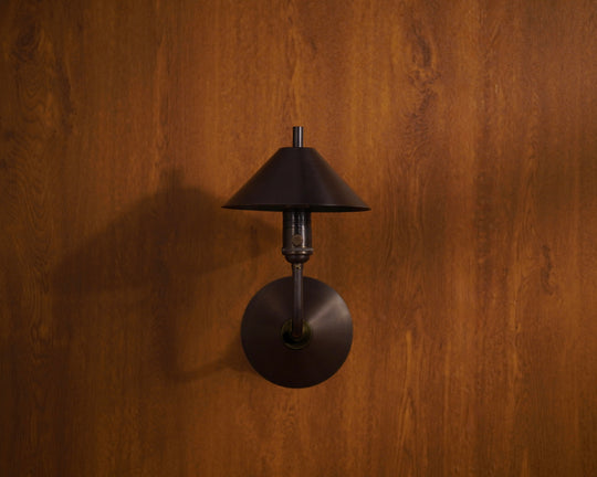 Noir Brass Bungalow Sconce