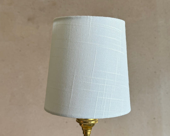 Nubby White Linen Shade