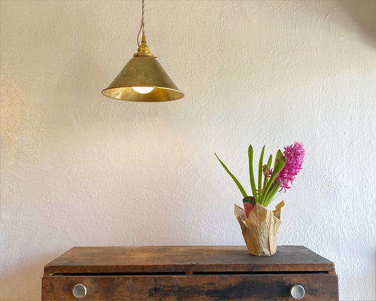 Brass Cone Cord Pendant